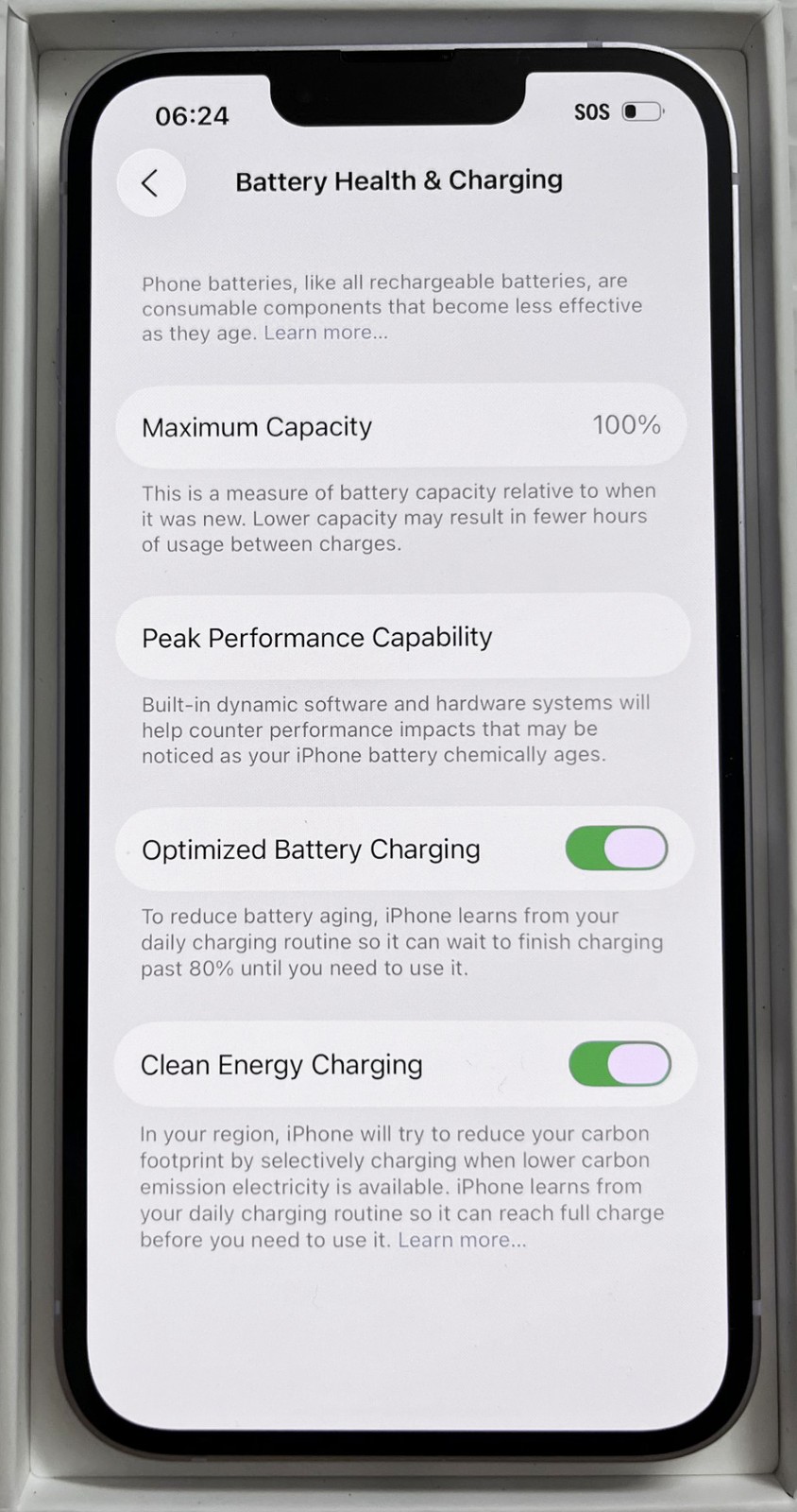 ✔️ Apple iPhone 14 – 256GB – PURPLE【 Factory Unlocked 】Factory Second