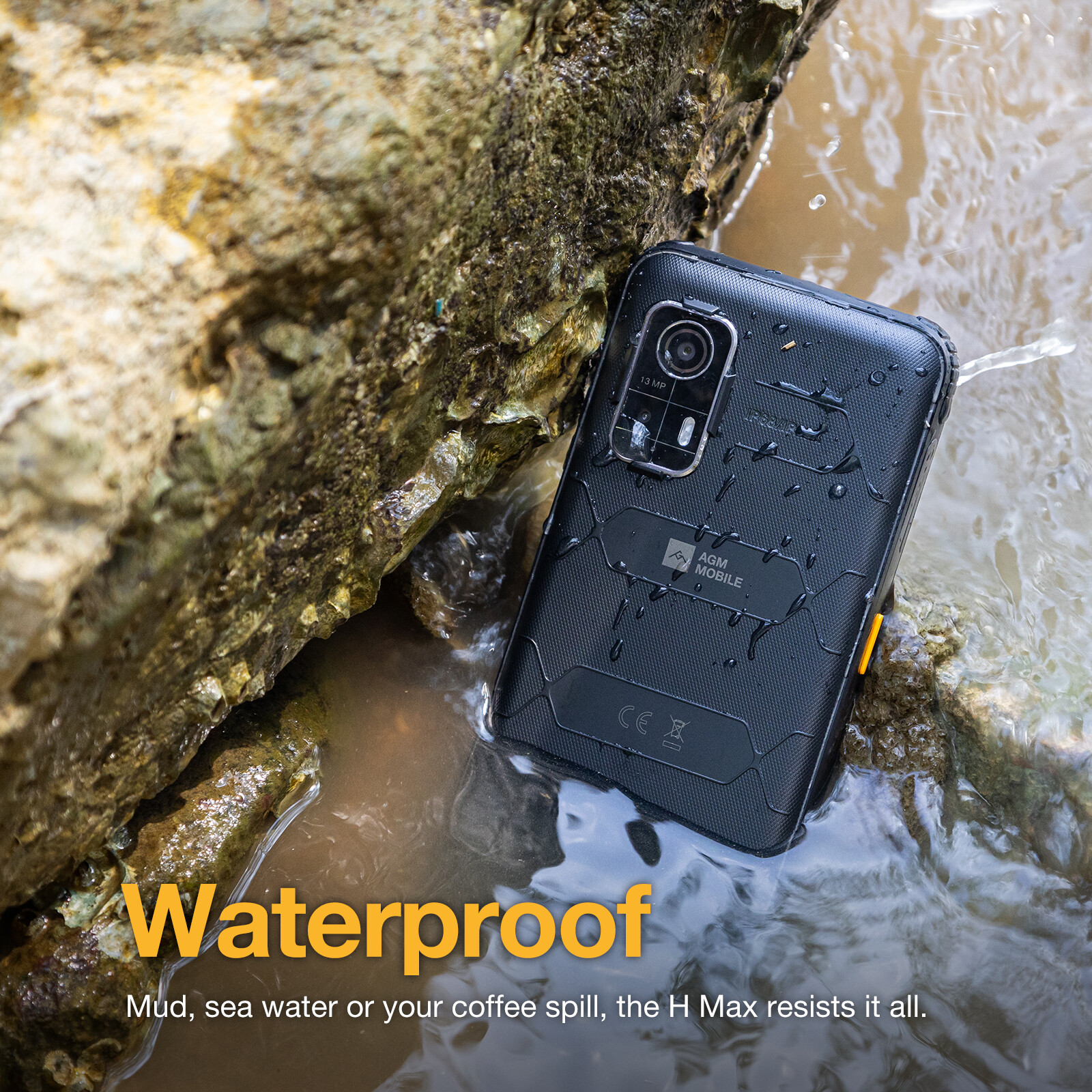AGM H Max Rugged Smartphone 10000mAh Android14 4GB+128GB 6.56” Dual SIM NFC US