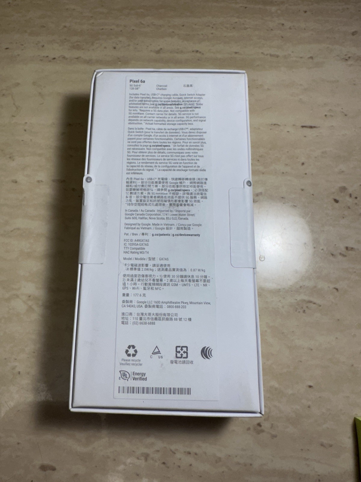 Google Pixel 6a GX7AS – 128GB – Charcoal (Unlocked)