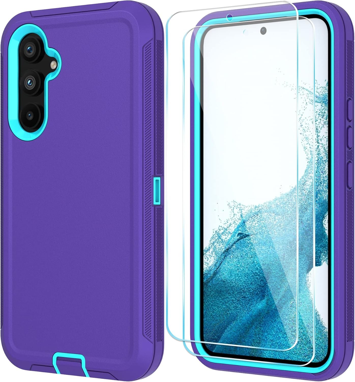 Samsung Galaxy S23 Plus Case with HD Screen Protector, Heavy Duty Shockproof Cov