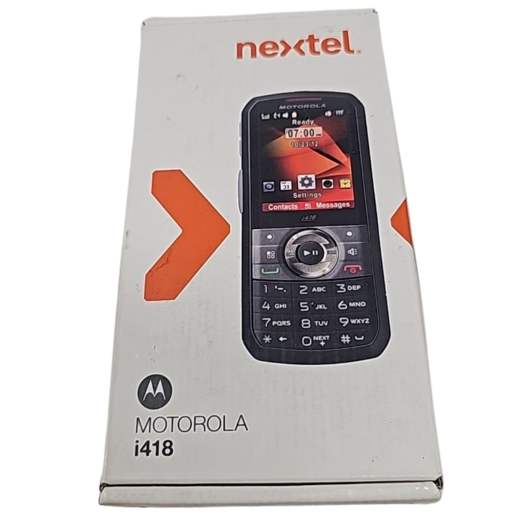 Motorola Nextel i418 Bar Cell Phone GPS MP3 Bluetooth 2MP MicroSD 2.2″ Kit