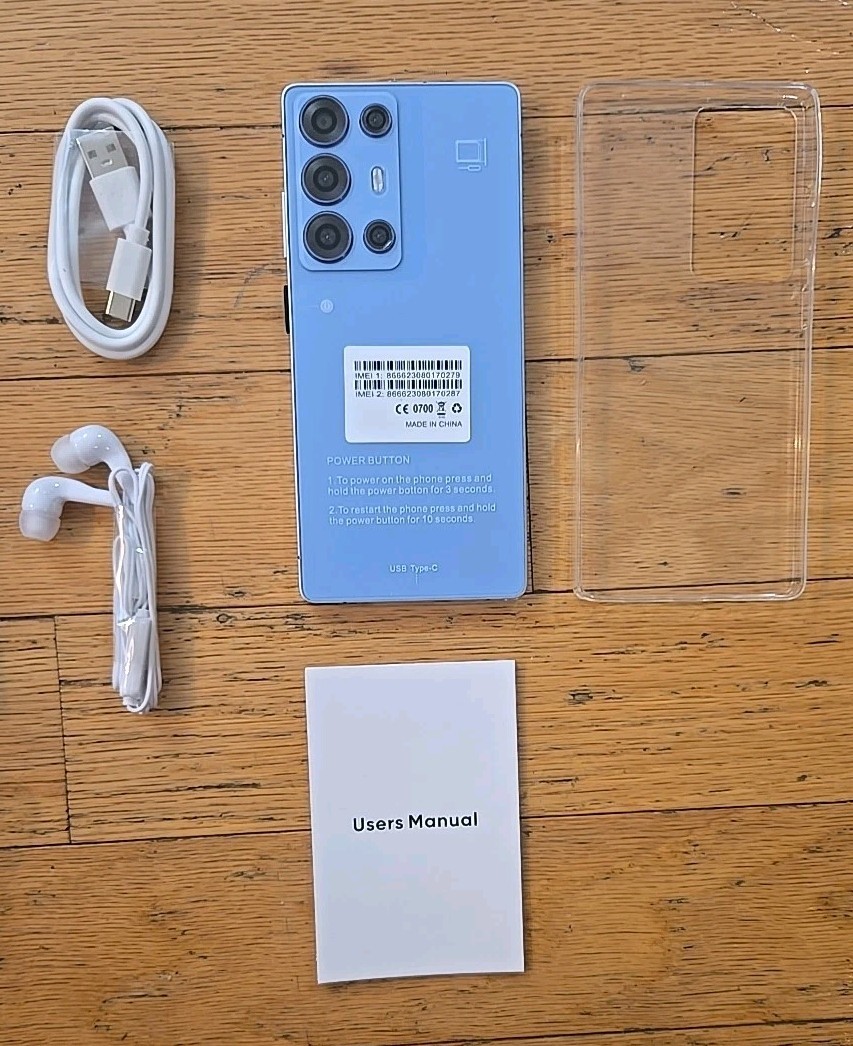 Unbranded 6.9-7.3 Inch HD Screen Unlocked Android Phone Color Sky Blue NIB