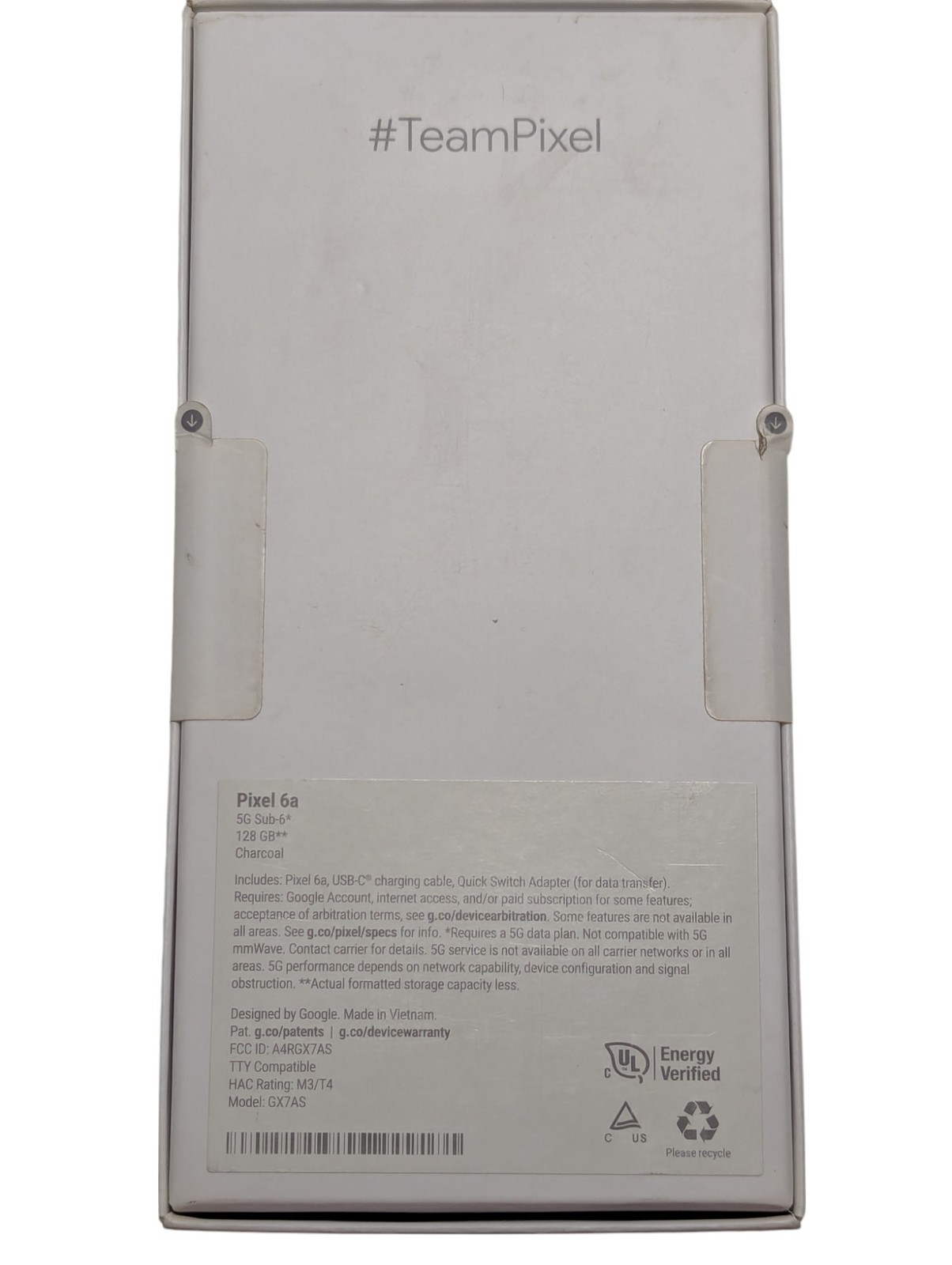 Google Pixel 6A 5G 128GB Locked AT&T Charcoal “New in Box”