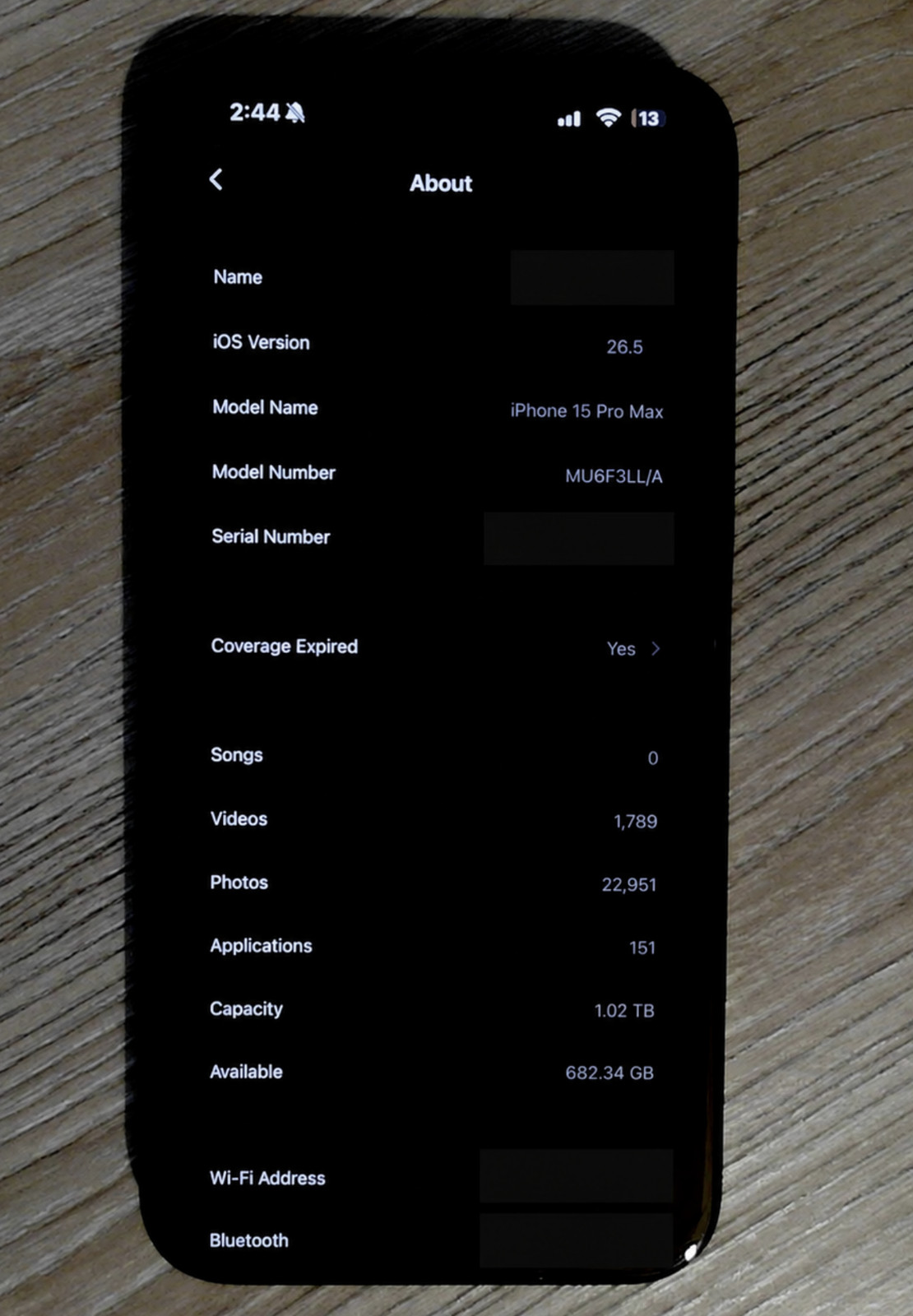 Apple iPhone 15 Pro Max 1TB A17 Pro 48MP 5G Locked Black