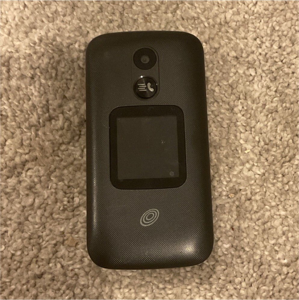 Alcatel A406DL TracFone Flip Phone Black KaiOS MicroSD Single SIM
