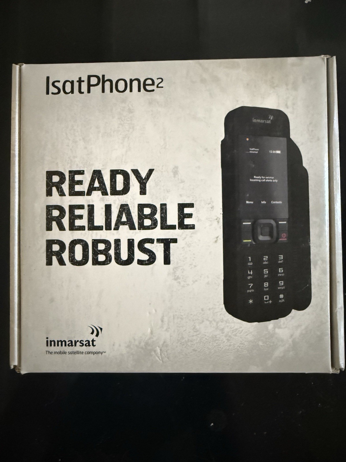 Inmarsat IsatPhone 2 Satellite Phone Black GSM 900 w/ Box Accessories