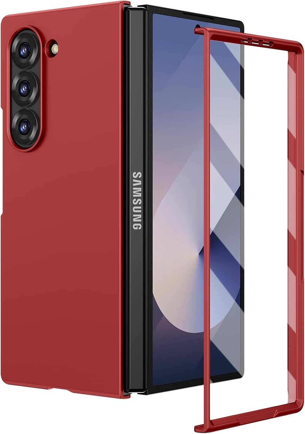 Case & Built-in Screen Protector for Samsung Galaxy Z Fold 6 Ultra-Thin Green
