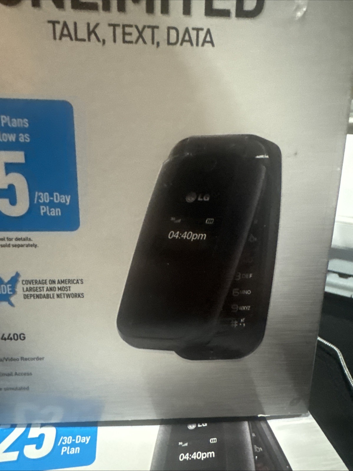 NET10 Wireless No Contract Plan LG 440G Phone/3G Speed/Bluetooth/1.3 MP Camera .
