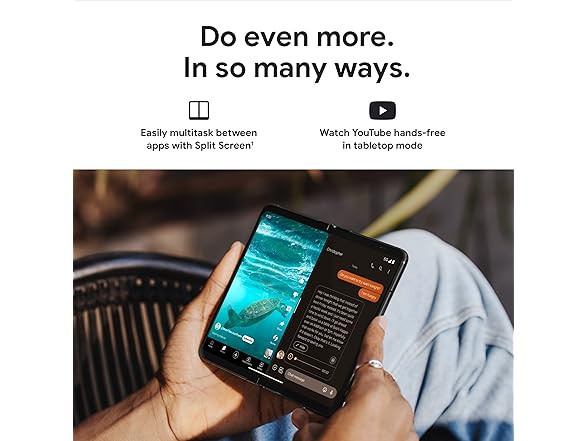 Google Pixel Fold 256GB Obsidian Unlocked 5G Android Phone Foldable G9FPL New