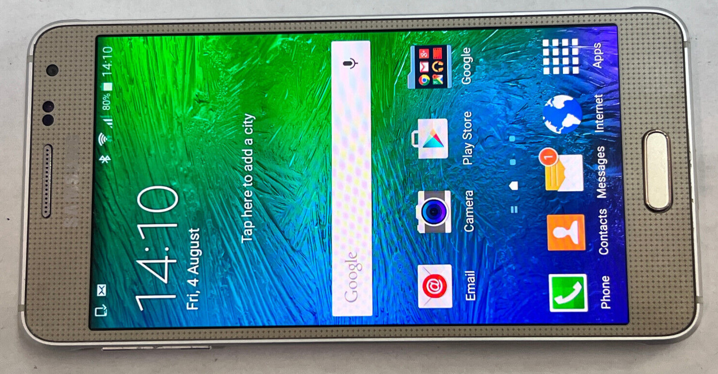 AT&T Samsung Galaxy Alpha G850A 4G LTE Android Gold Smart Cell Phone ^^ READ