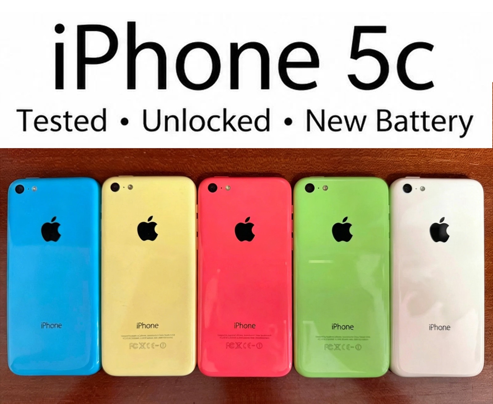 Apple iPhone 5c – ALL COLORS Unlocked – 8GB 16GB 32GB NEW BATTERY GREEN BLUE