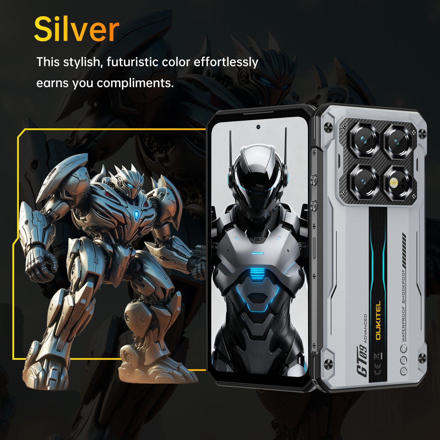 OUKITEL WP60 Rugged Smartphone 5G 10000mAh Android Phone 7.2 in 36GB+512GB