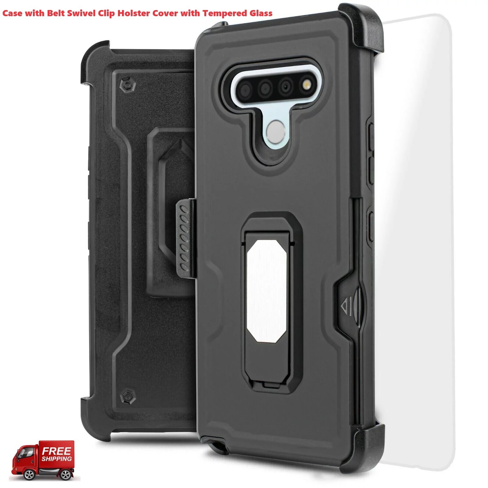 Case For LG Stylo 6 Heavy Duty Hard Shockproof Protective Case with Belt Clip