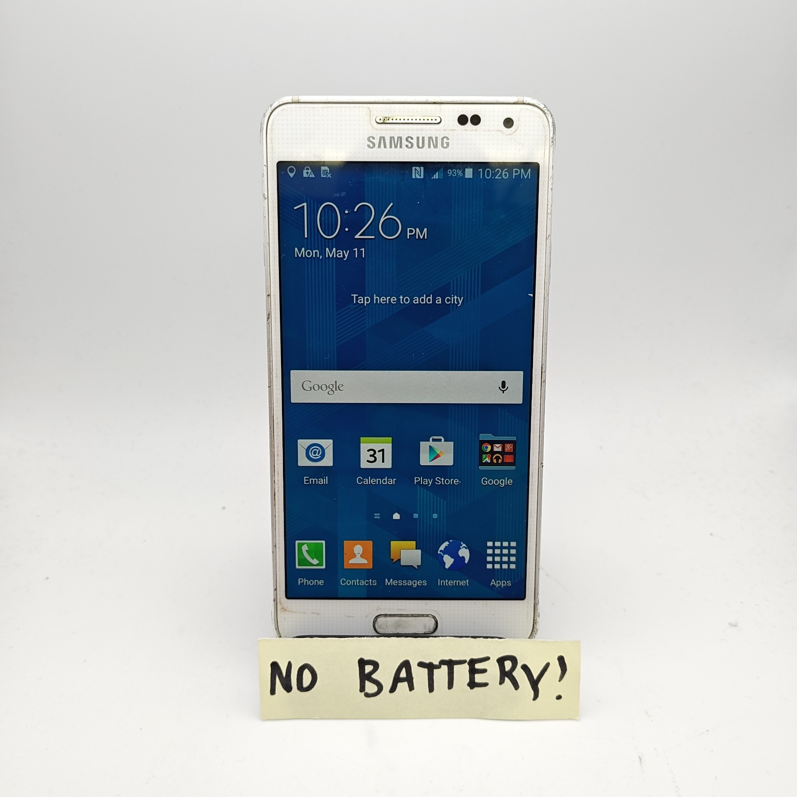 Samsung Galaxy Alpha G850A (AT&T) – 32GB White – BAD REAR CAM #R100