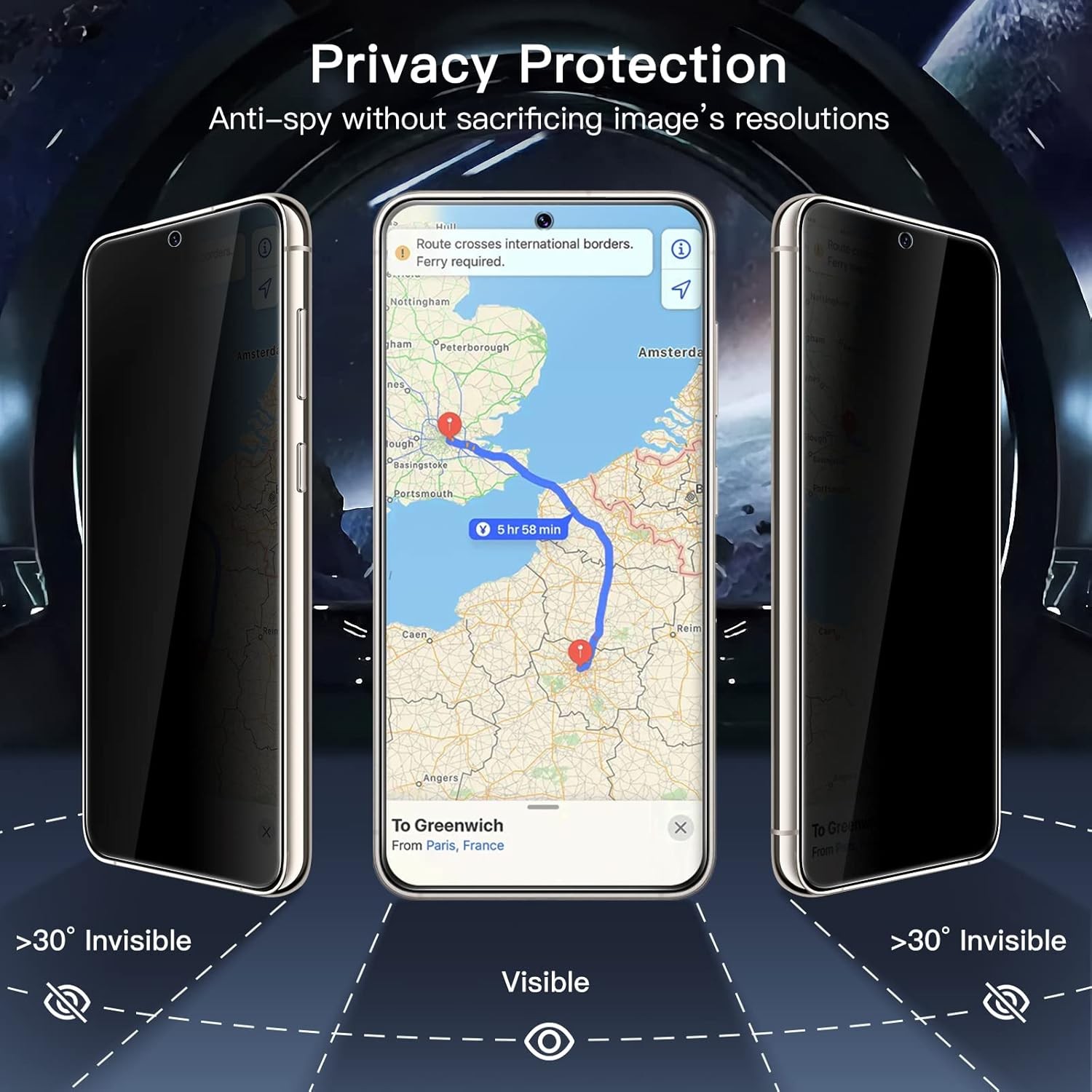 2PCS Privacy Screen Protector & Camera Lens Protector for Samsung Galaxy S23 5G