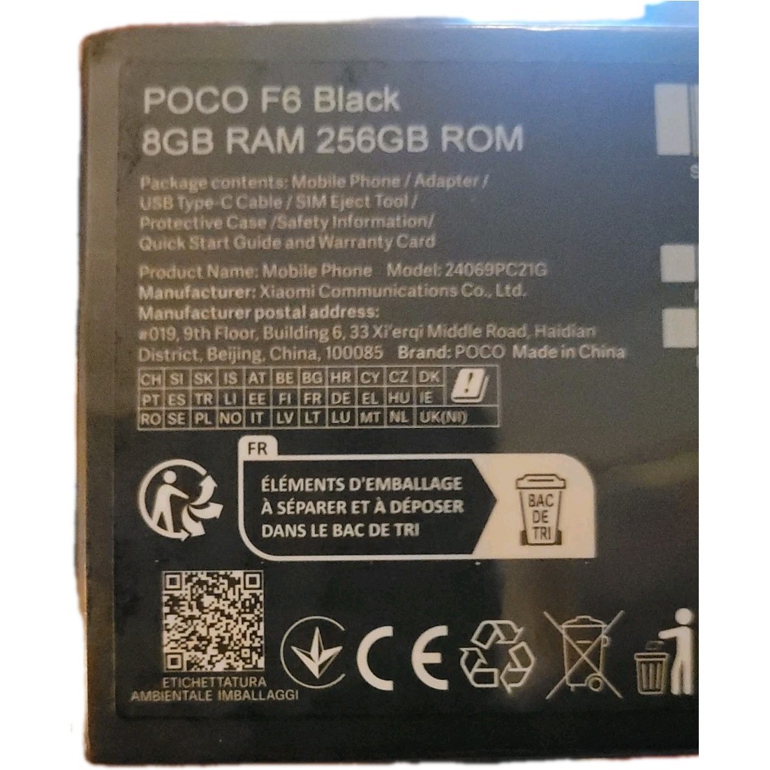 Xiaomi Poco F6 256GB 8G Ram International version Snapdragon 8s Gen 3 5000mAh 5G