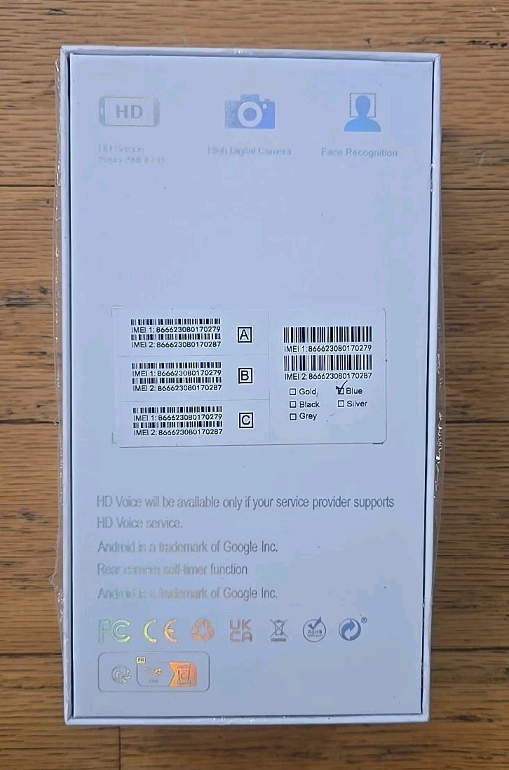 Unbranded 6.9-7.3 Inch HD Screen Unlocked Android Phone Color Sky Blue NIB