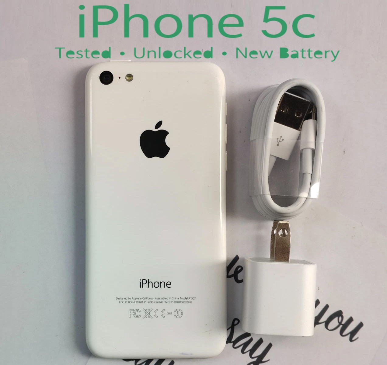 Apple iPhone 5c 8/16/32GB White Factory UNlocked(any carrier) GOOD – 90%N ew