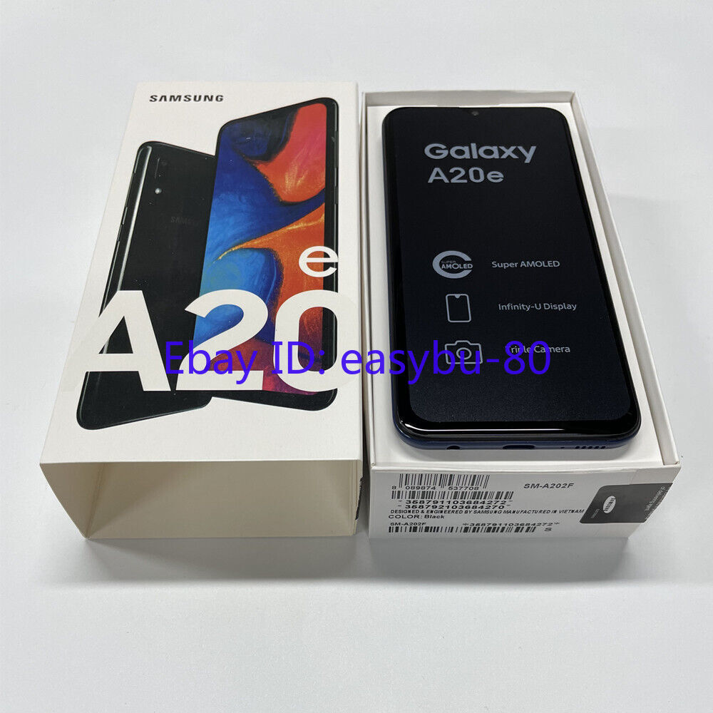 Unlocked Samsung Galaxy A20e A202F/DS 32GB+3GB Dual SIM Multicolor New Sealed
