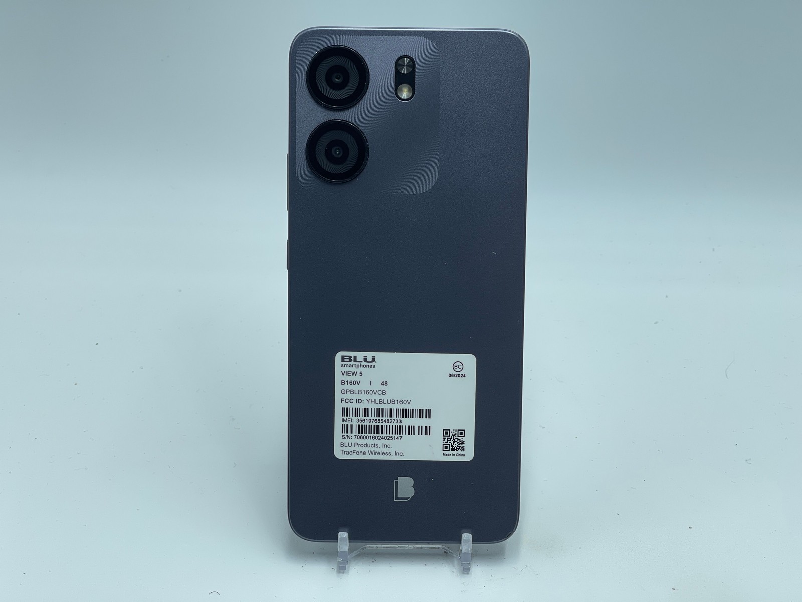 LOT of 2 Blu View 5 64GB B160V (Unknown) Black (E-0281)