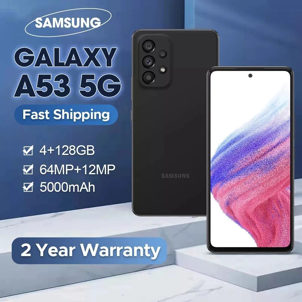 💯Samsung Galaxy A53 5G SM-A536U-128GB Black (Full Unlocked) Brand New Sealed us