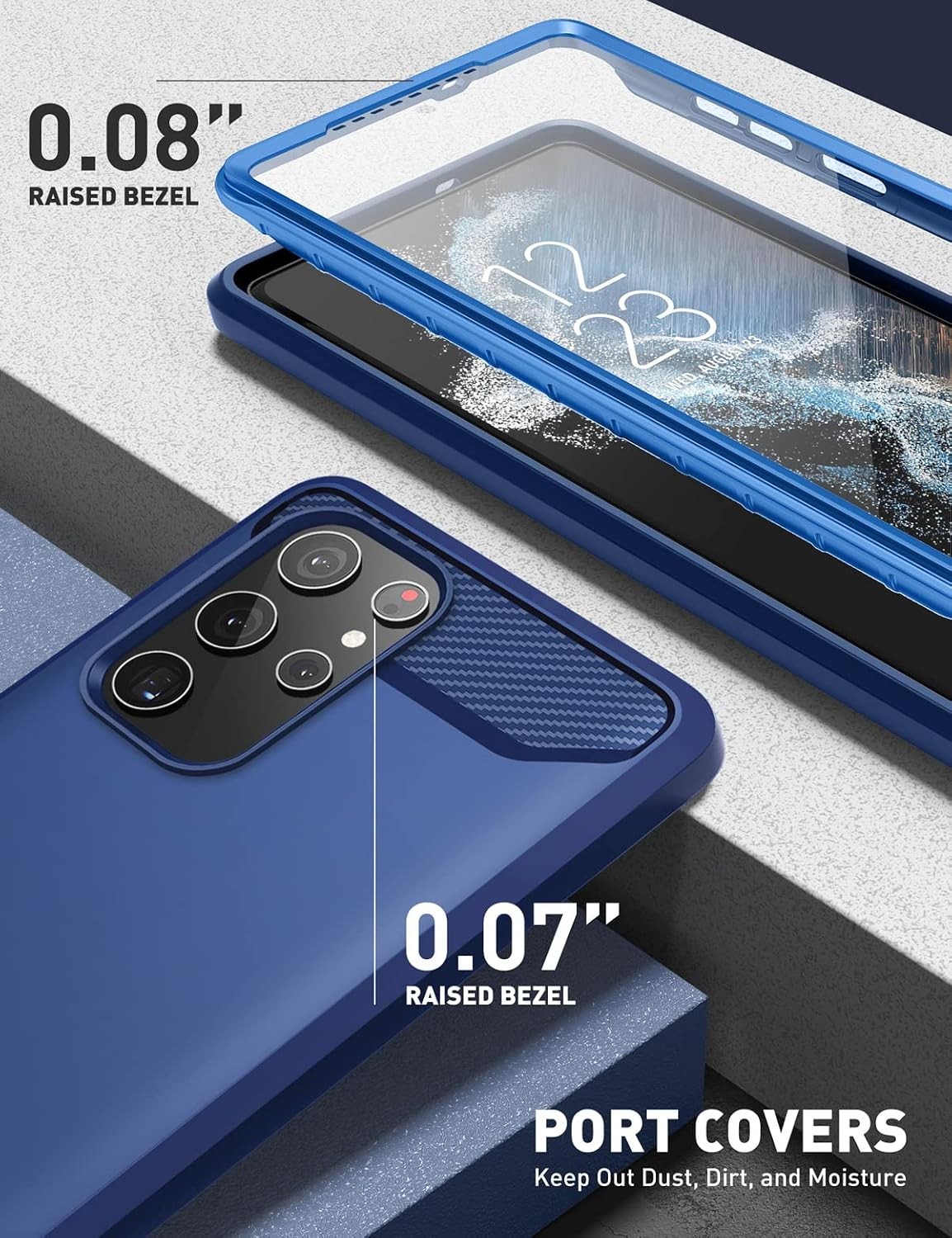 Case & Built-in Screen Protector for Samsung Galaxy S22 Ultra 5G 360 Degree Prot