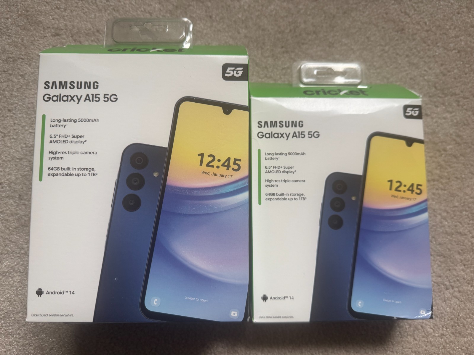 New Samsung Galaxy A15 5G cricKet Wireless Smart Phone 64GB & 6.5″ Display