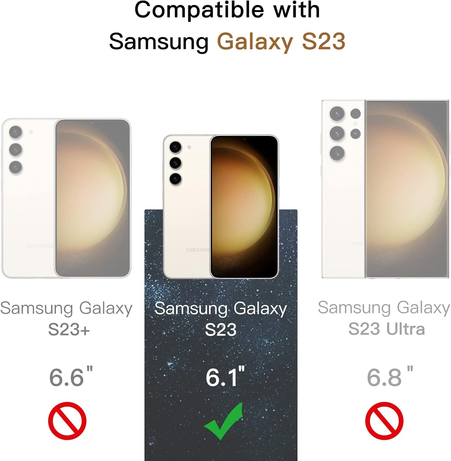 2PCS Privacy Screen Protector & Camera Lens Protector for Samsung Galaxy S23 5G