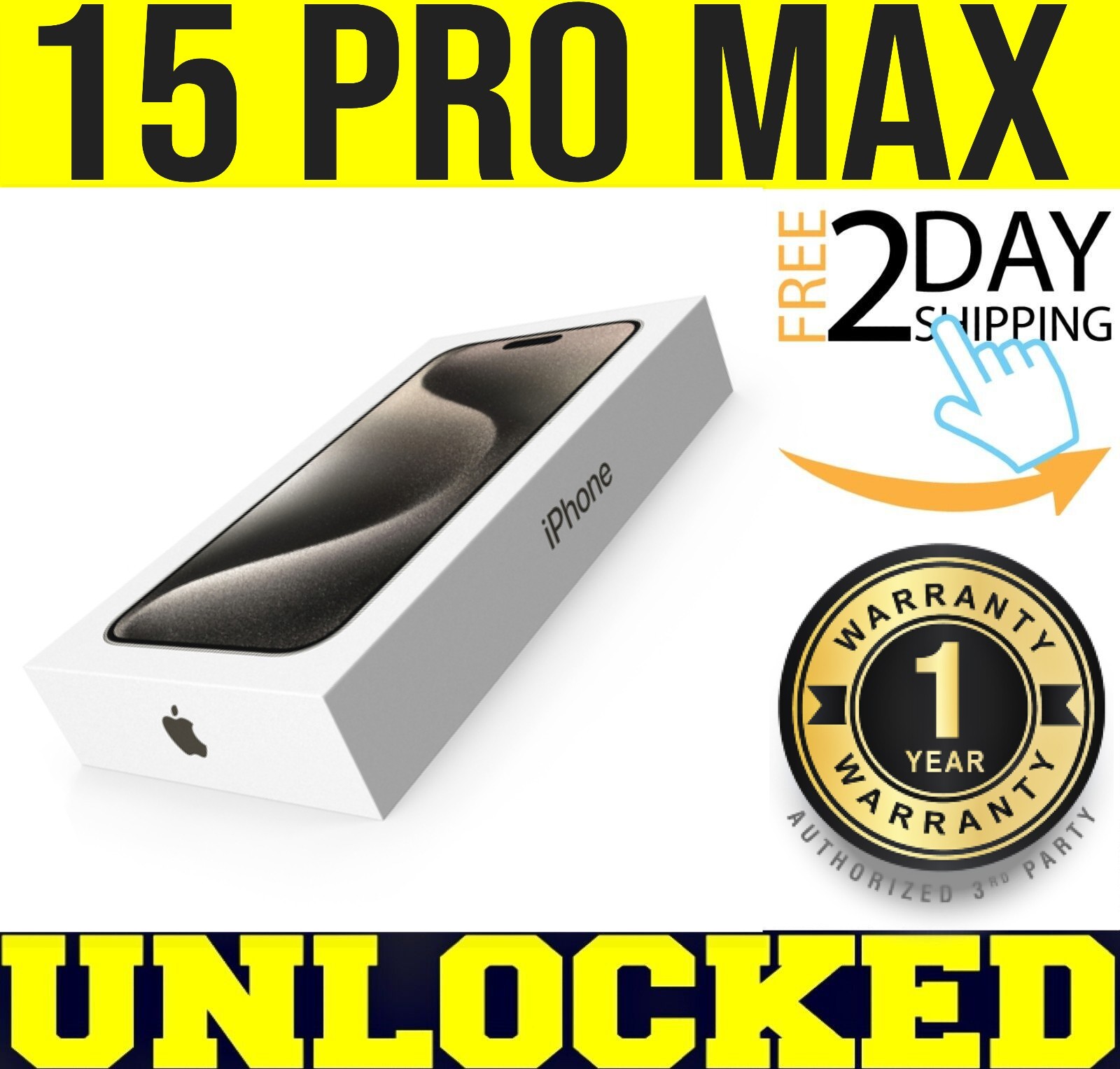 APPLE IPHONE 15 PRO MAX 512GB NATURAL (UNLOCKED) 🔋100% BATTERY🔋 ❖SEALED❖