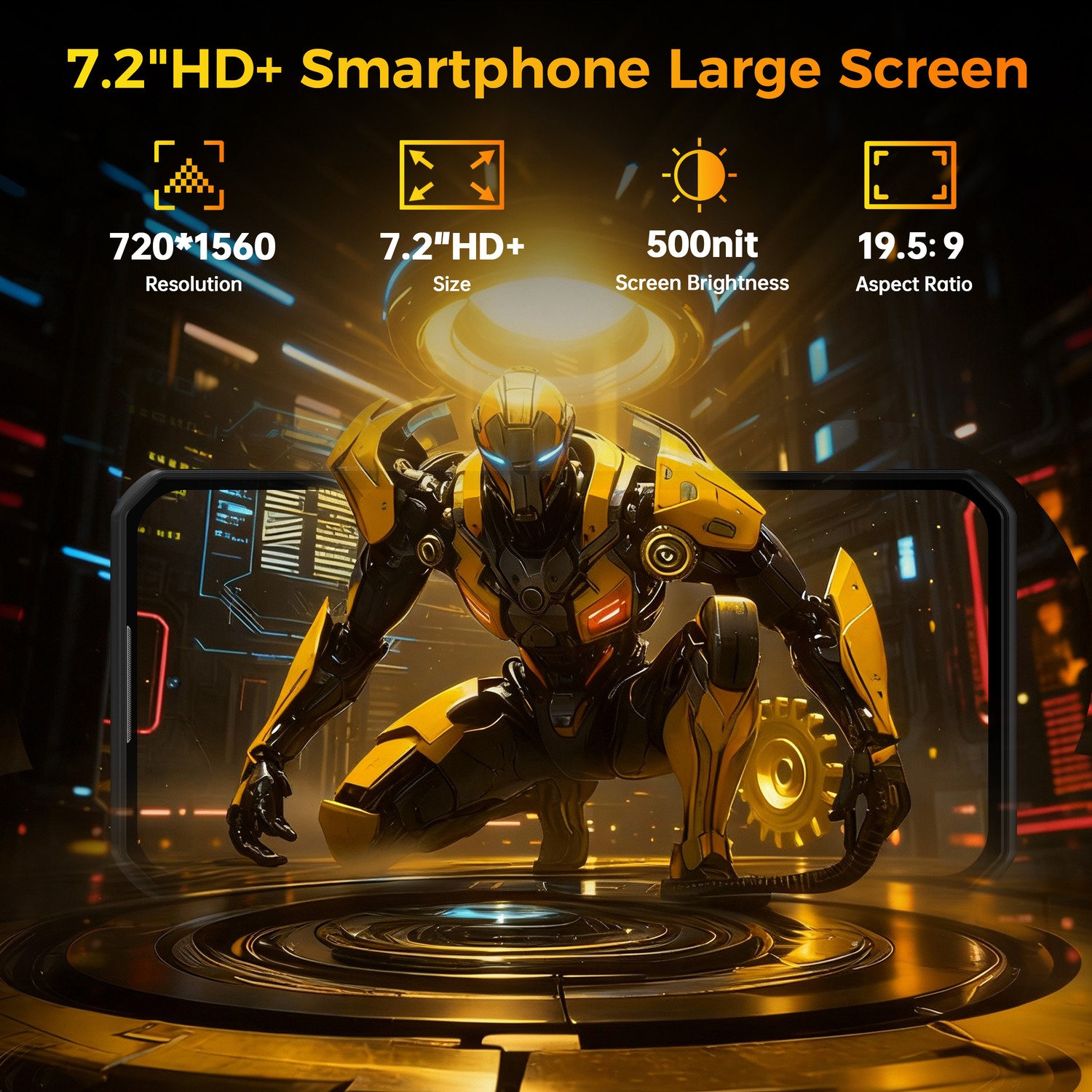 OUKITEL WP60 Rugged Smartphone 5G 10000mAh Android Phone 7.2 in 36GB+512GB