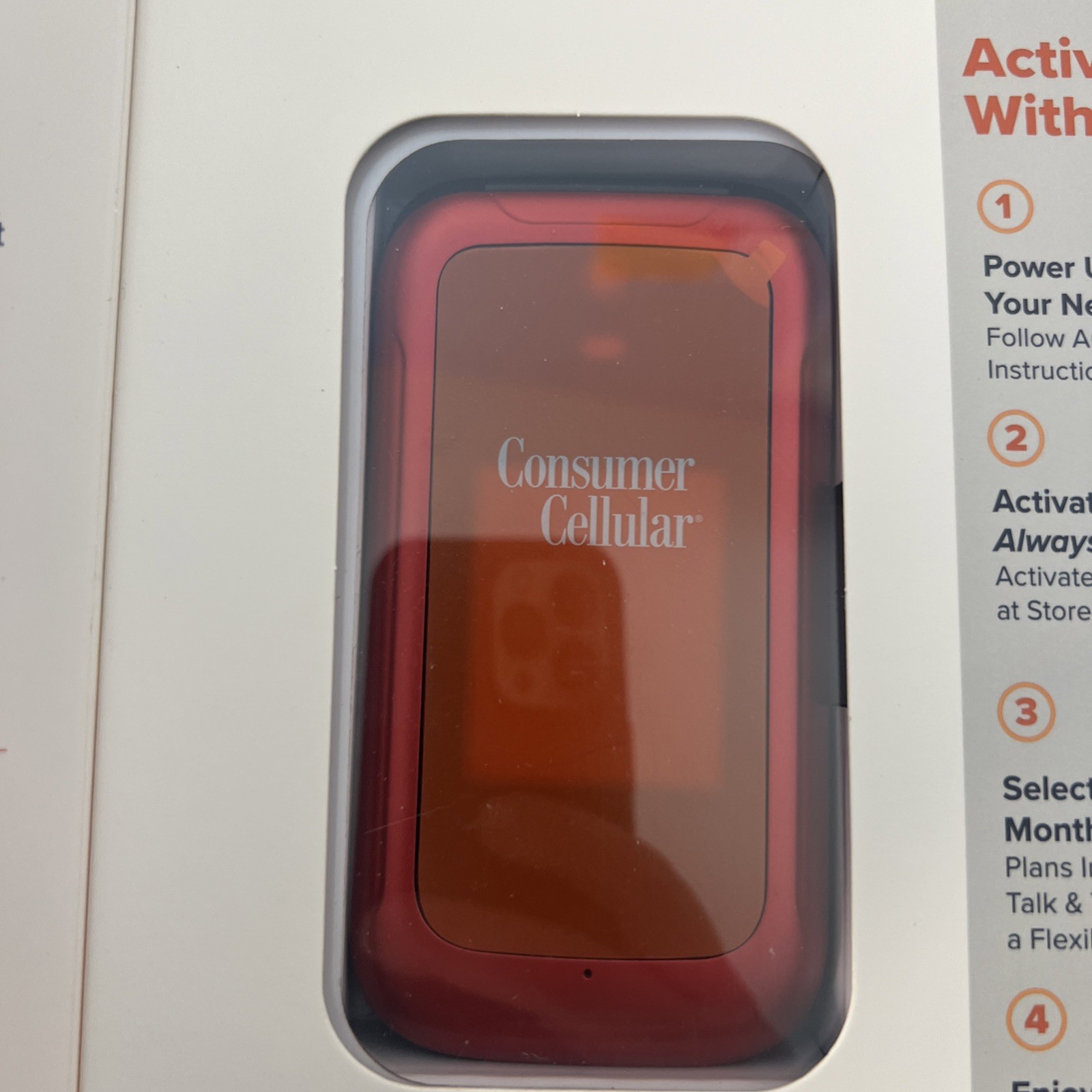 New Consumer Cellular Iris Flip Phone (8GB) 5.0MP Camera 4G LTE