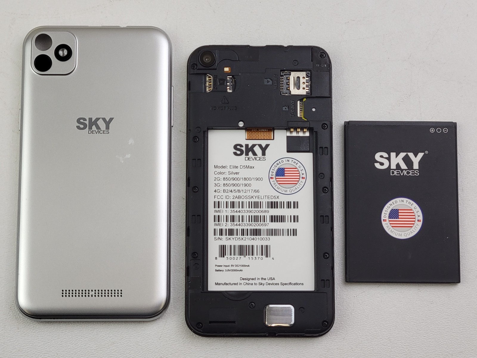 SKY Devices Elite D5Max – 16GB – (GSM Unlocked) Dual SIM Smartphone – H5309