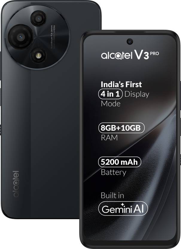 Alcatel V3 Pro 5G (Black 256GB 8GB RAM) Dimensity 6300 NFC Global Version.