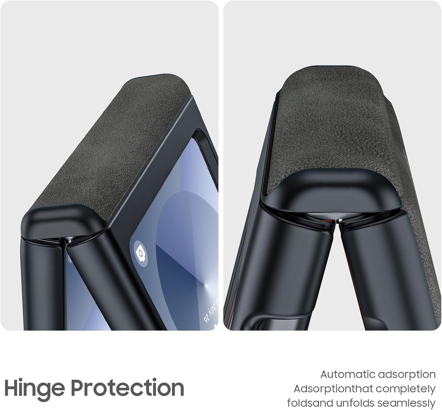 Case & Built-in Screen Protector for Samsung Galaxy Z Flip 6 & Z Flip 7 FE Ultra