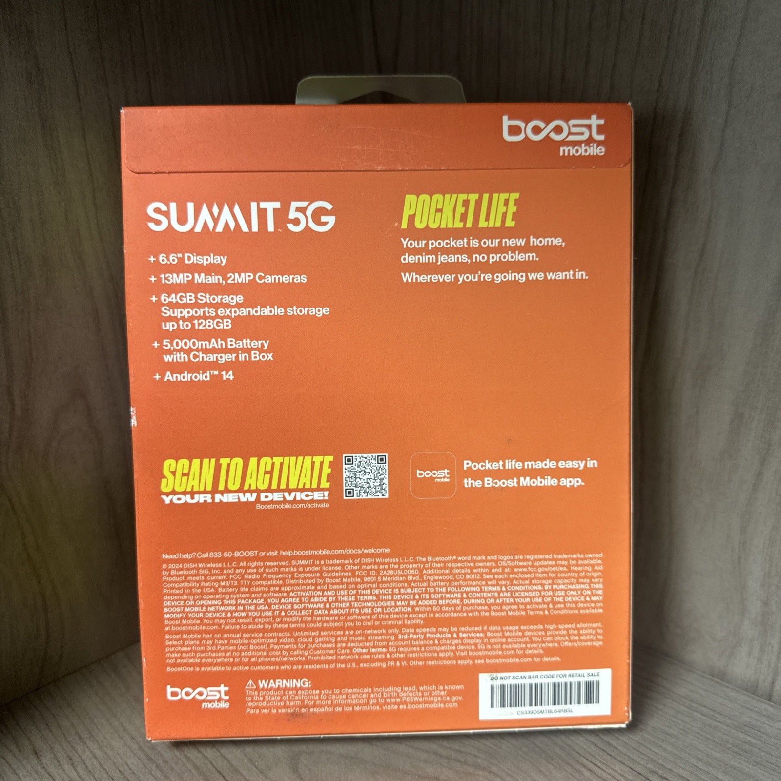 Boost Mobile Summit 5G, 64GB, Blue Prepaid Smart Phone, Locked to Boost 🆕