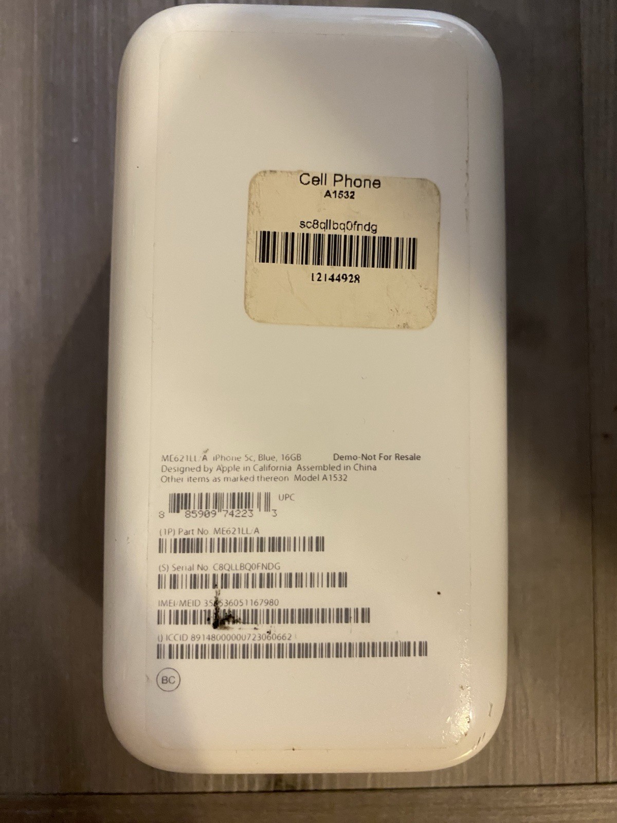 Apple iPhone 5c Blue Sealed DEMO NOT FOR RESALE Read Description