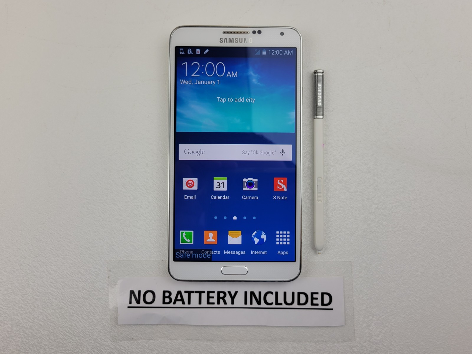 Samsung Galaxy Note 3 (SM-N900V) 32GB – White (GSM Unlocked) Smartphone – H3628