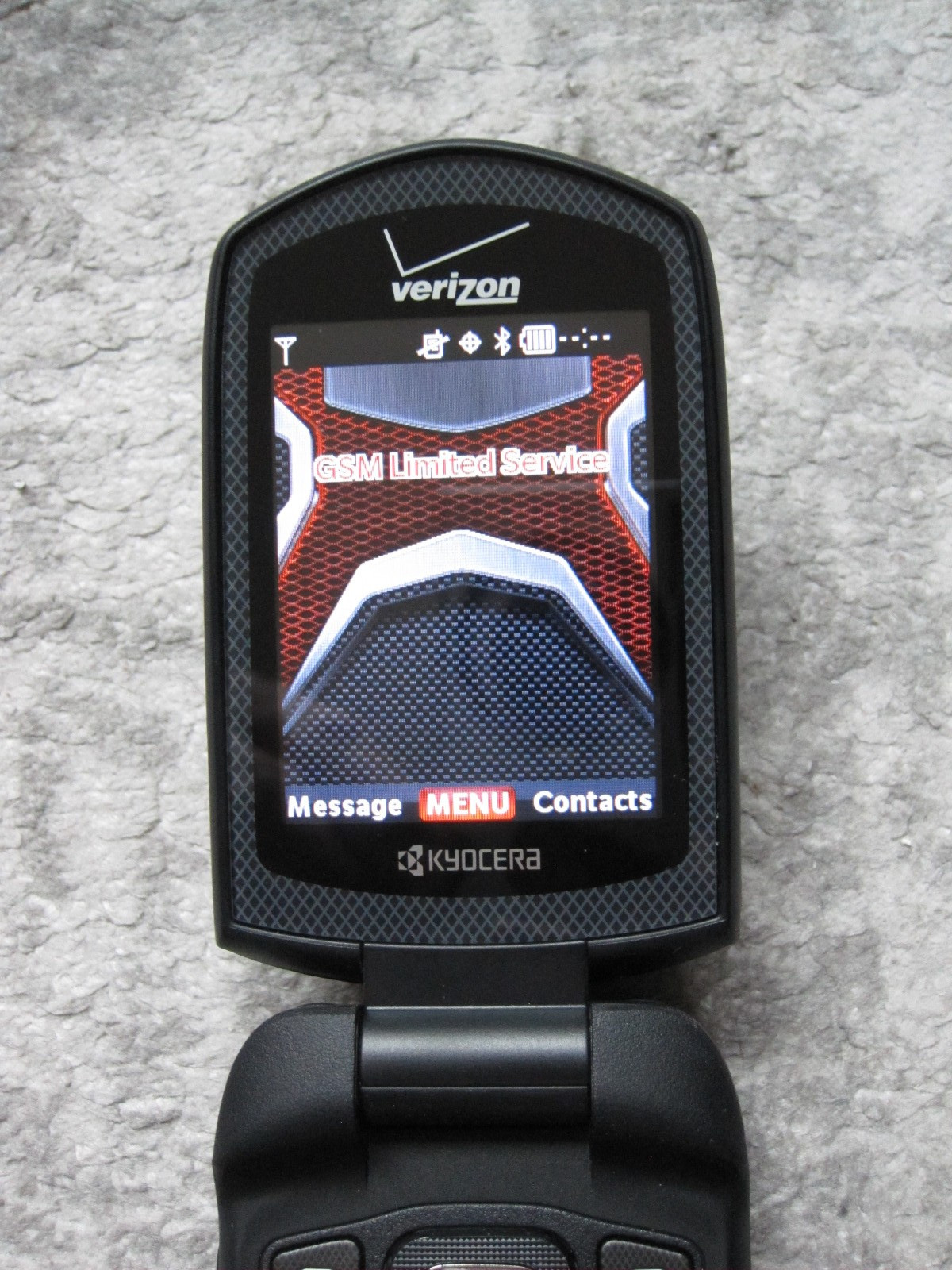 Kyocera DuraXV+ E4520PTT Basic 3G Rugged Flip Phone – Black – (Verizon) – Used
