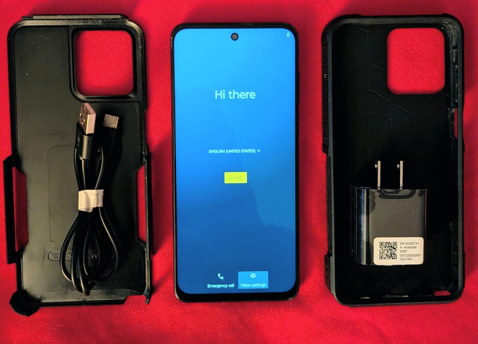 Motorola Moto G Stylus 5G 2023 256GB Black Factory Unlocked w Shock-Proof Case