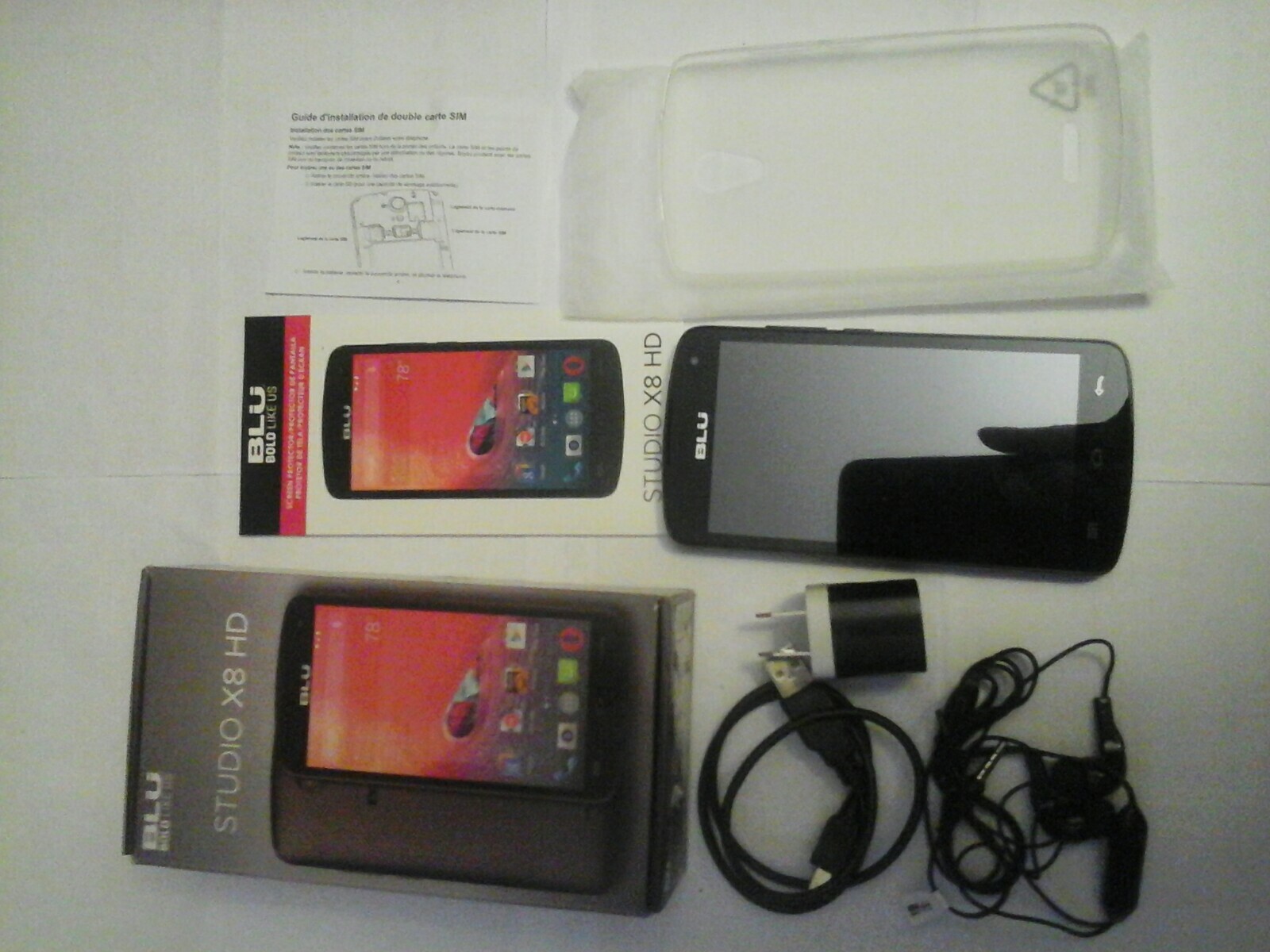 BLU Studio X8 HD, black 5.0 HD DISPLAY,5mp selfle camera, v4.4 Kitkat,pro owned.