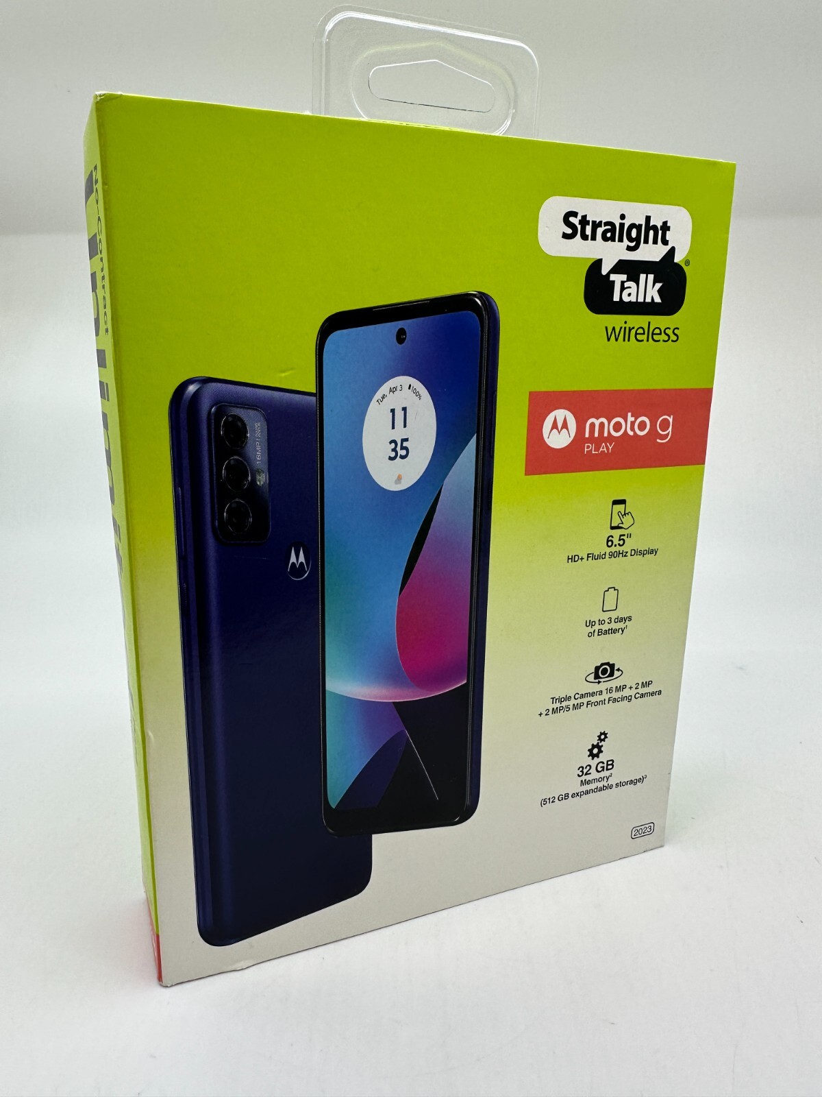 New & Sealed – Straight Talk Motorola Moto G Play (2023), 32GB, Black- Prepaid