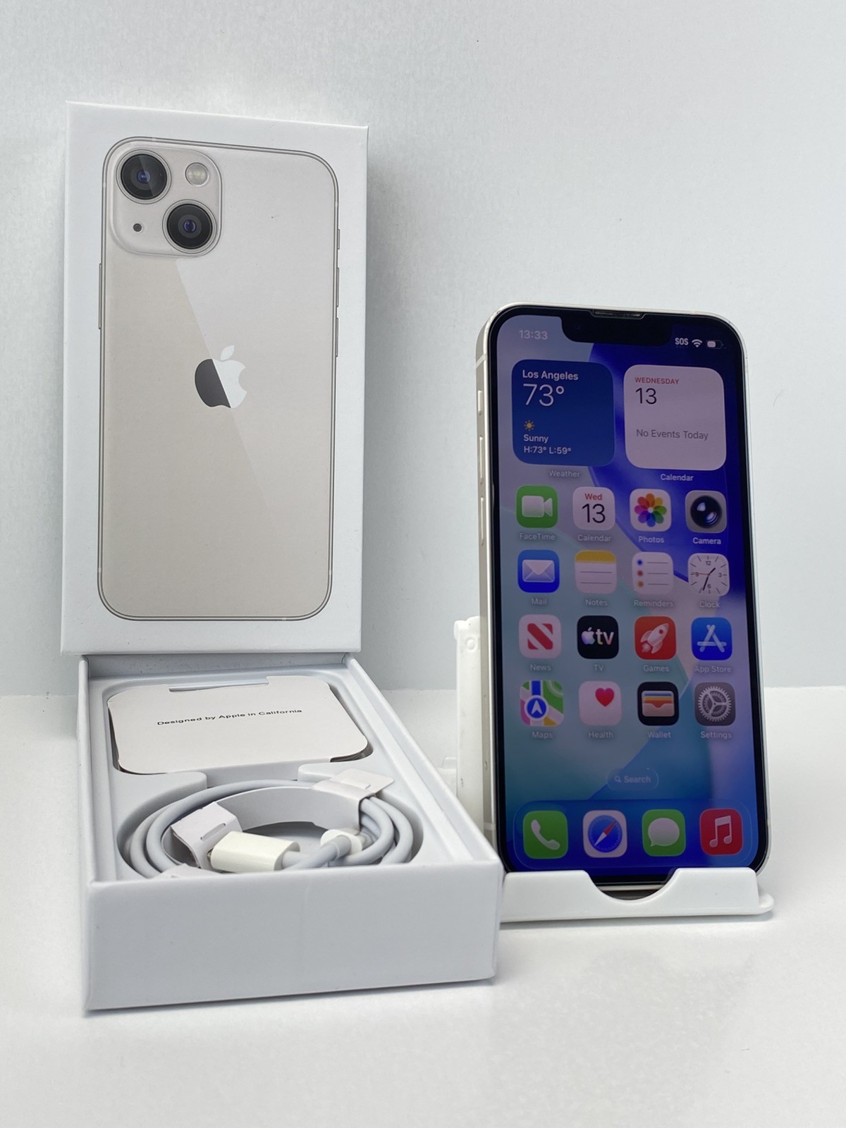 Apple iPhone 13 Mini A2481 256GB Starlight Unlocked device 94% battery health