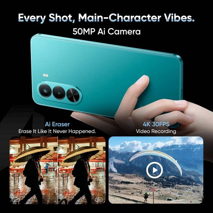 realme P4x 5G Pink 6GB RAM 128GB Factory Unlocked Global Version Smartphone