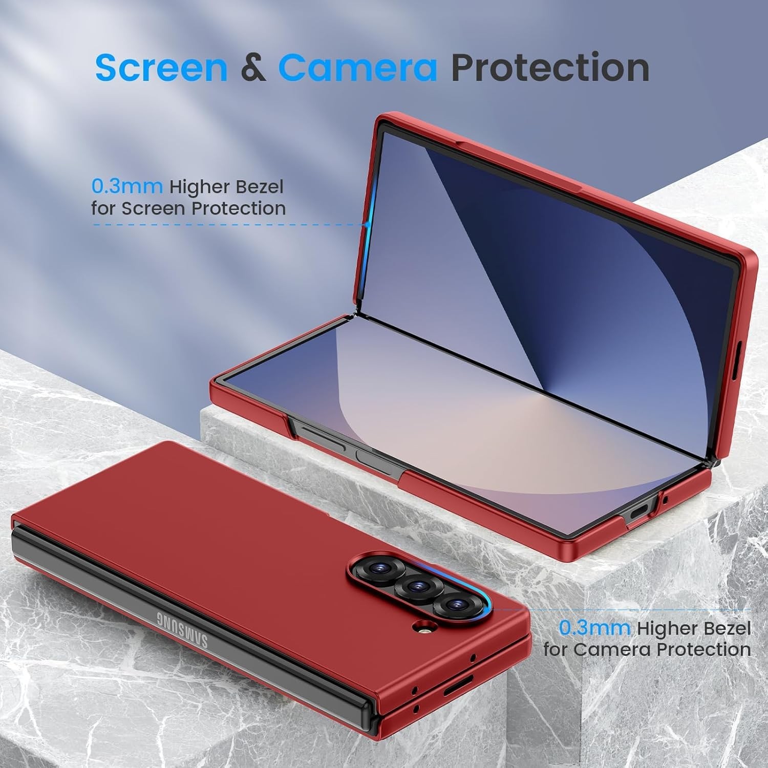 Case & Built-in Screen Protector for Samsung Galaxy Z Fold 6 Ultra-Thin Green