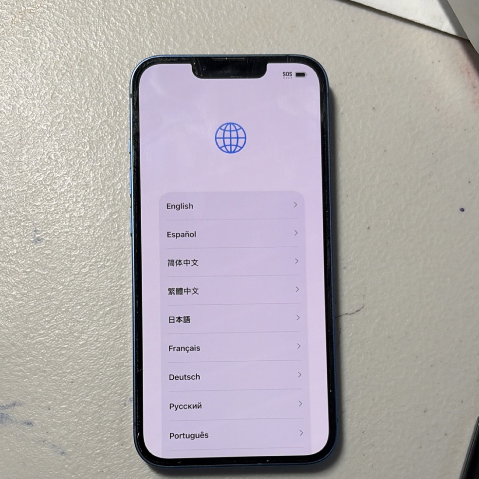 Apple iPhone Blue Smartphone 12MP Camera iOS Built-In Memory Slate Style
