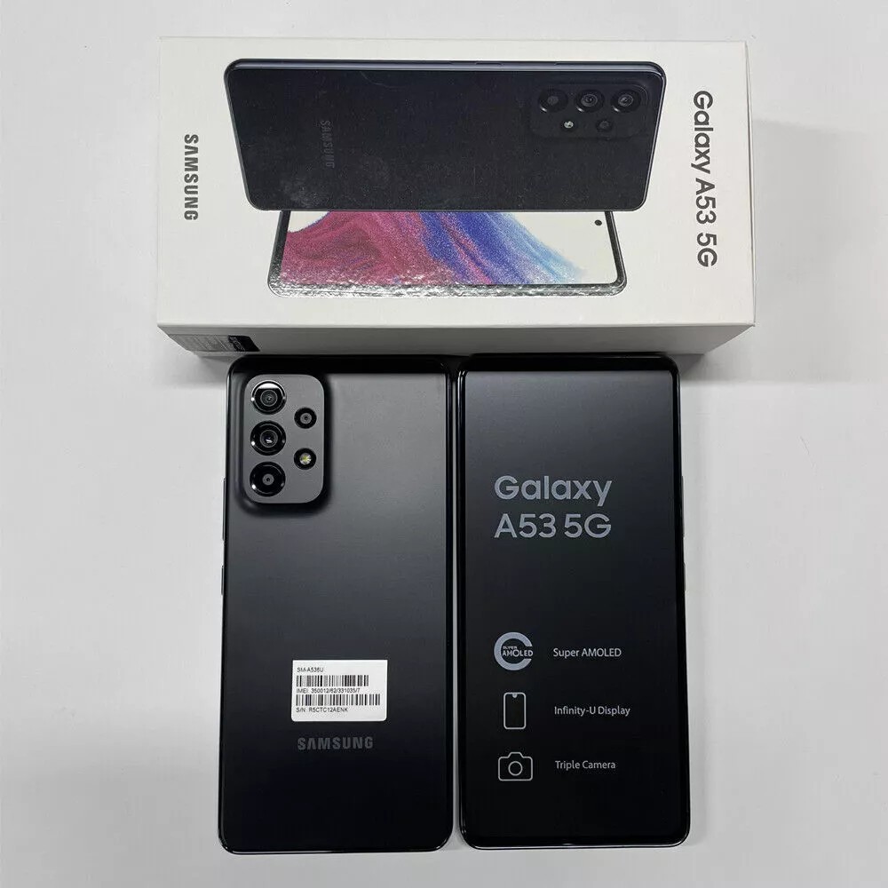 💯Samsung Galaxy A53 5G SM-A536U-128GB Black (Full Unlocked) Brand New Sealed us