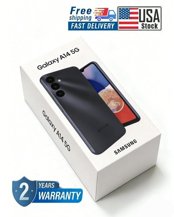 Brand New Sealed Samsung Galaxy A14 5G 64GB Factory Unlocked Black Color