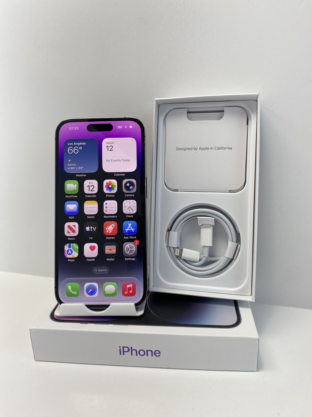Apple iPhone 14 Pro A2650 512GB Deep Purple Unlocked 97% battery health