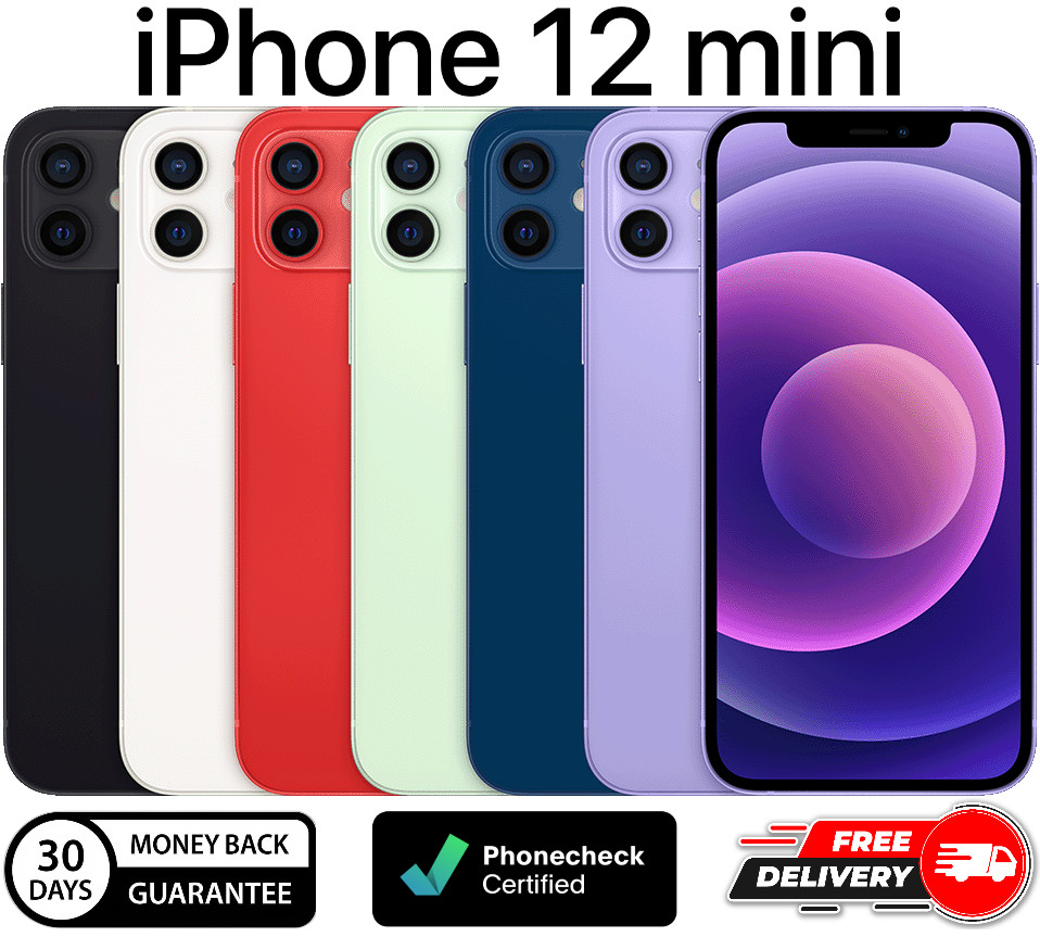 Apple iPhone 12 mini 64GB | 128GB – Unlocked AT&T Verizon T-Mobile – NO FACE ID