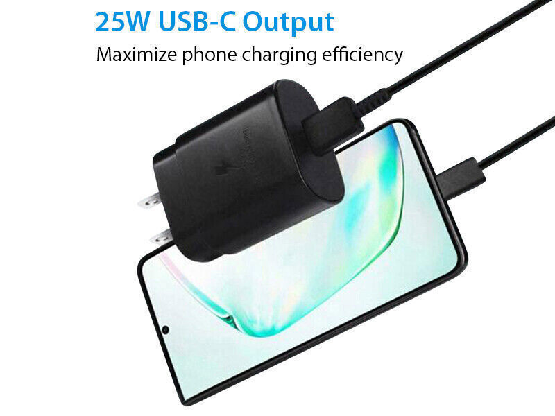 45w Type USB-C Super Fast Wall Charger+6FT Cable For Samsung Galaxy S23 S22 M